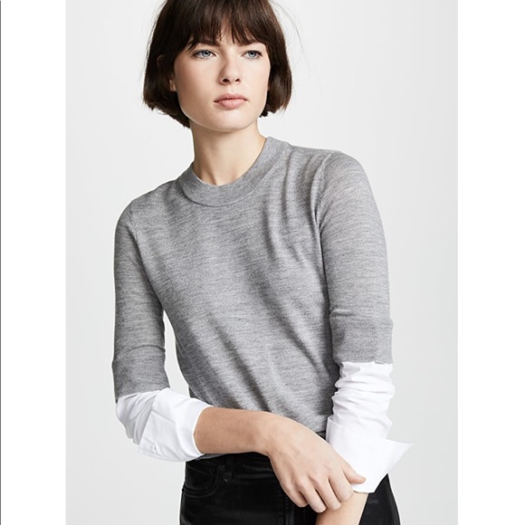 Worn once, Veronica Beard Roscoe Sweater Grey Melange - Picture 3 of 9